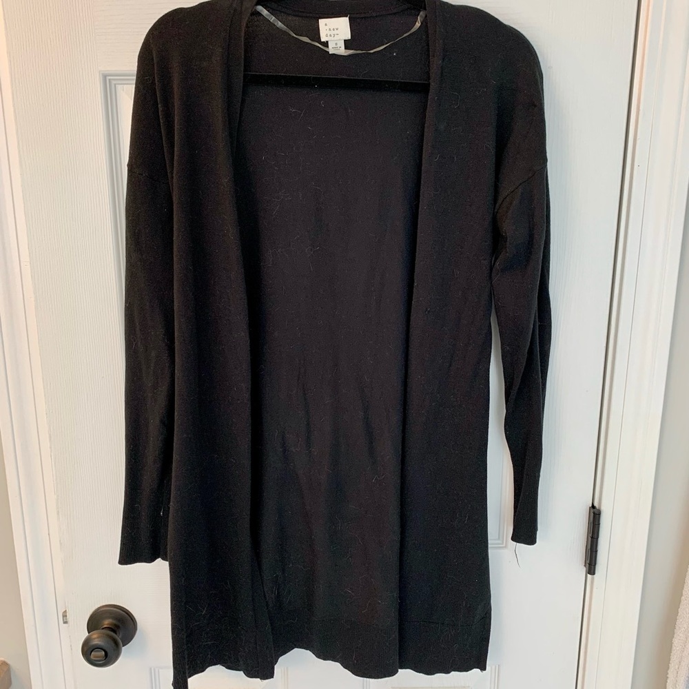 Black long cardigan size small